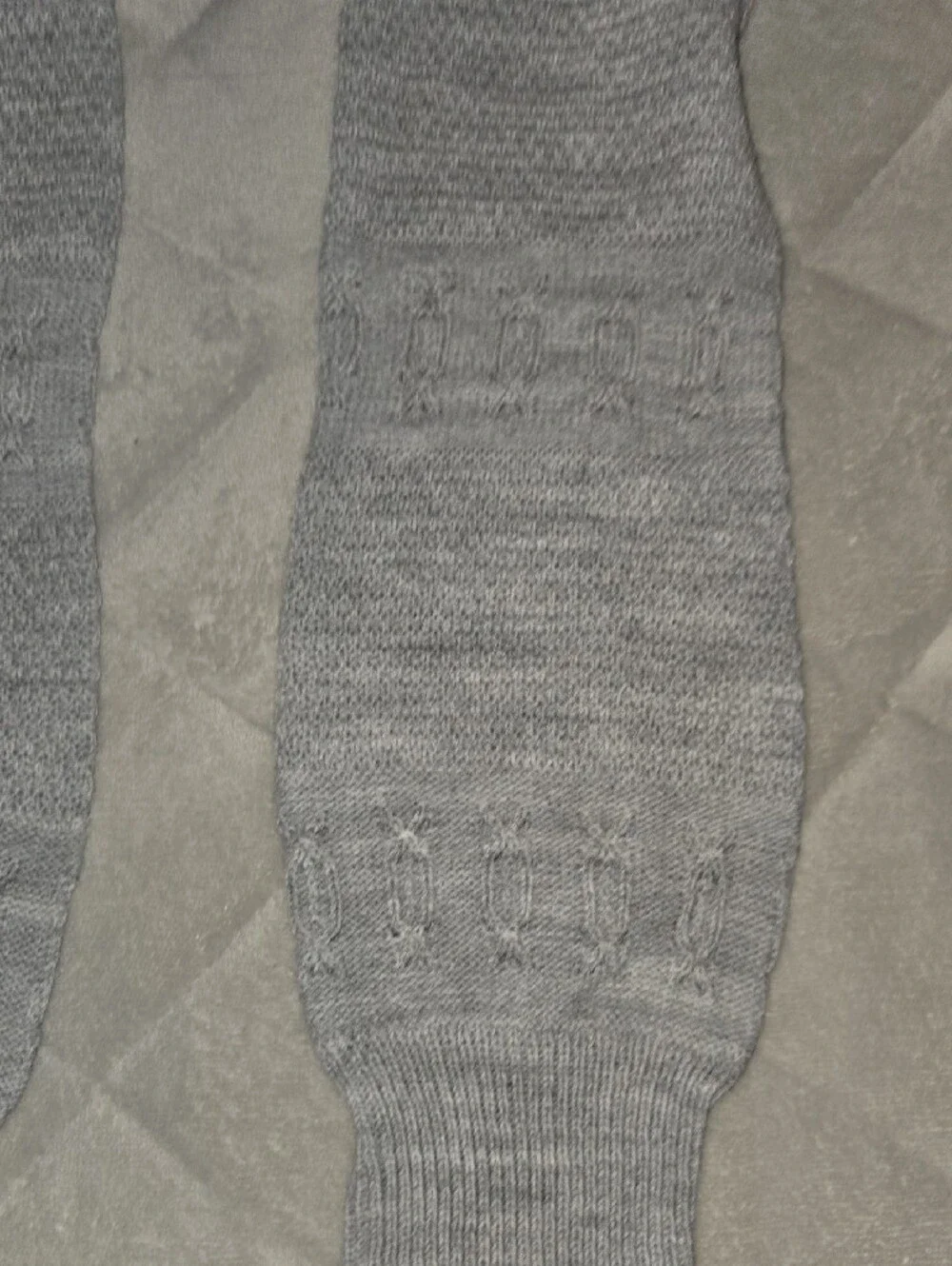 Knit Leg Warmers in Heather Grey for Women